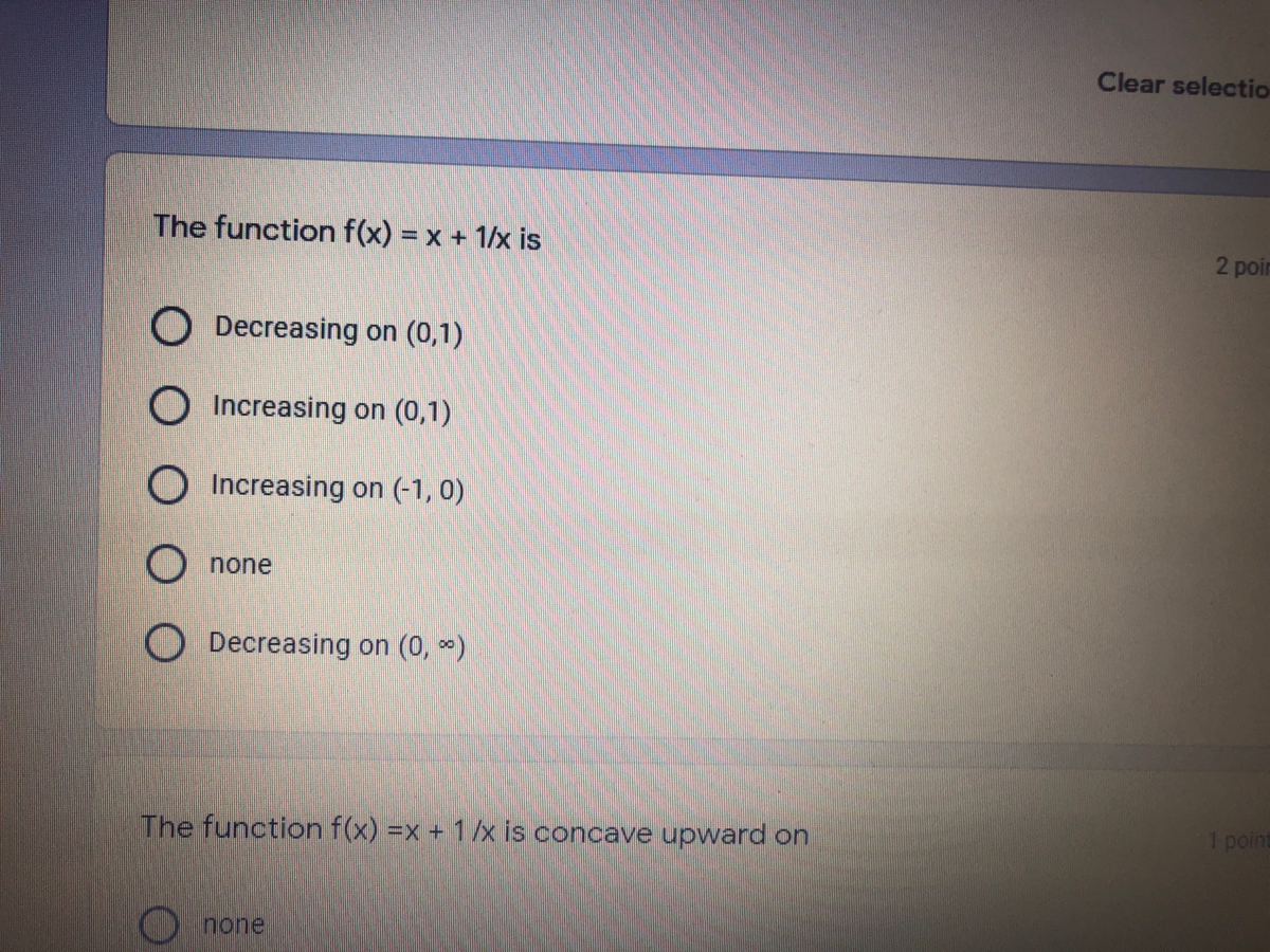 Answered The Function F X X 1 X Is 2p O Bartleby