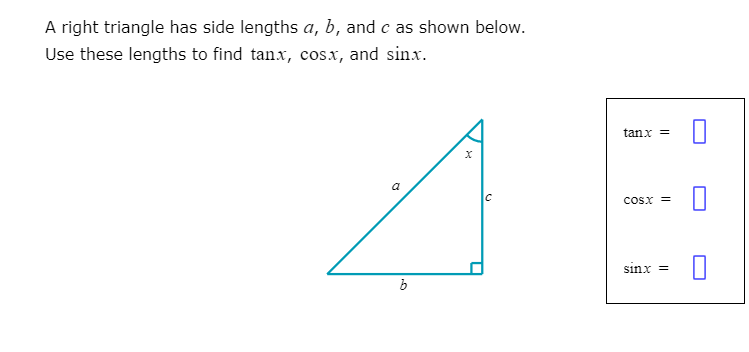 Answered: A right triangle has side lengths a, b,… | bartleby