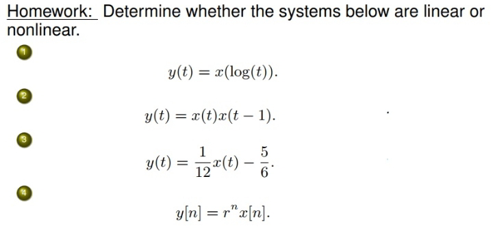 Answered Homework Determine Whether The Systems Bartleby