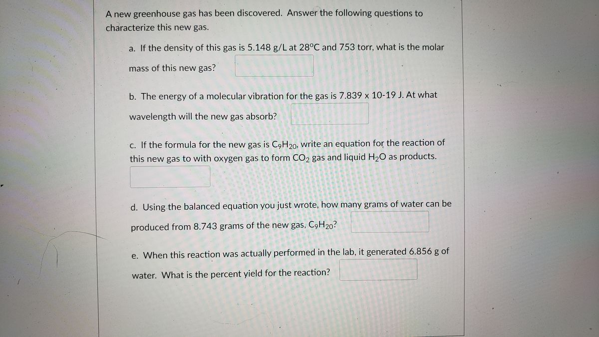 Answered A New Greenhouse Gas Has Been Bartleby