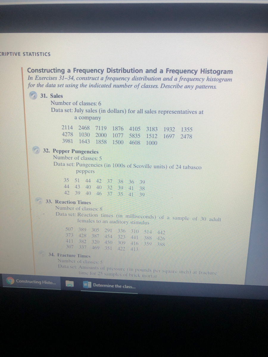 Answered Constructing A Frequency Distribution Bartleby   F6man6e Processed 