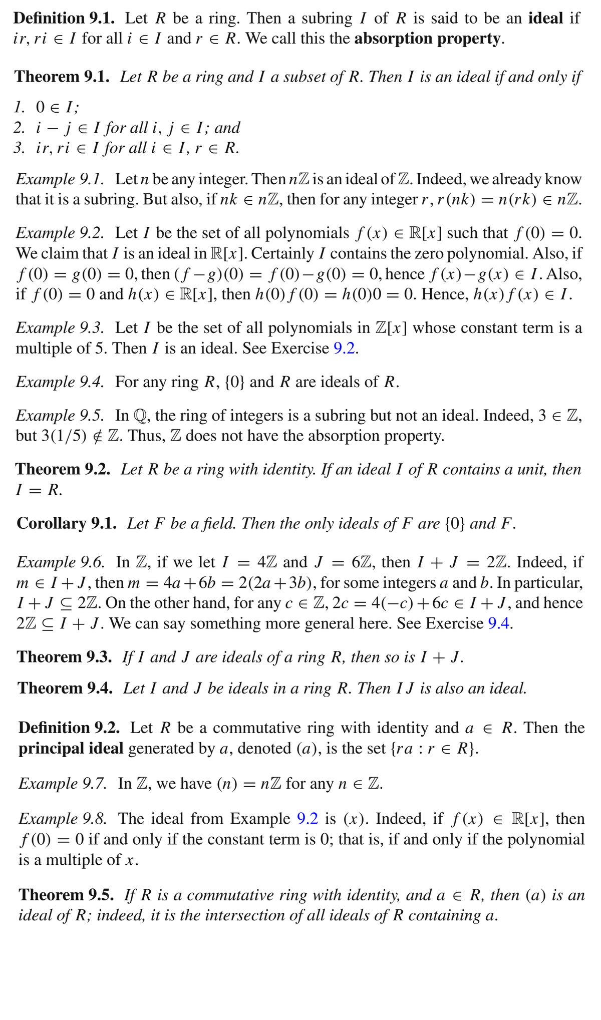 Answered I Is An Ideal Of Z X Bartleby