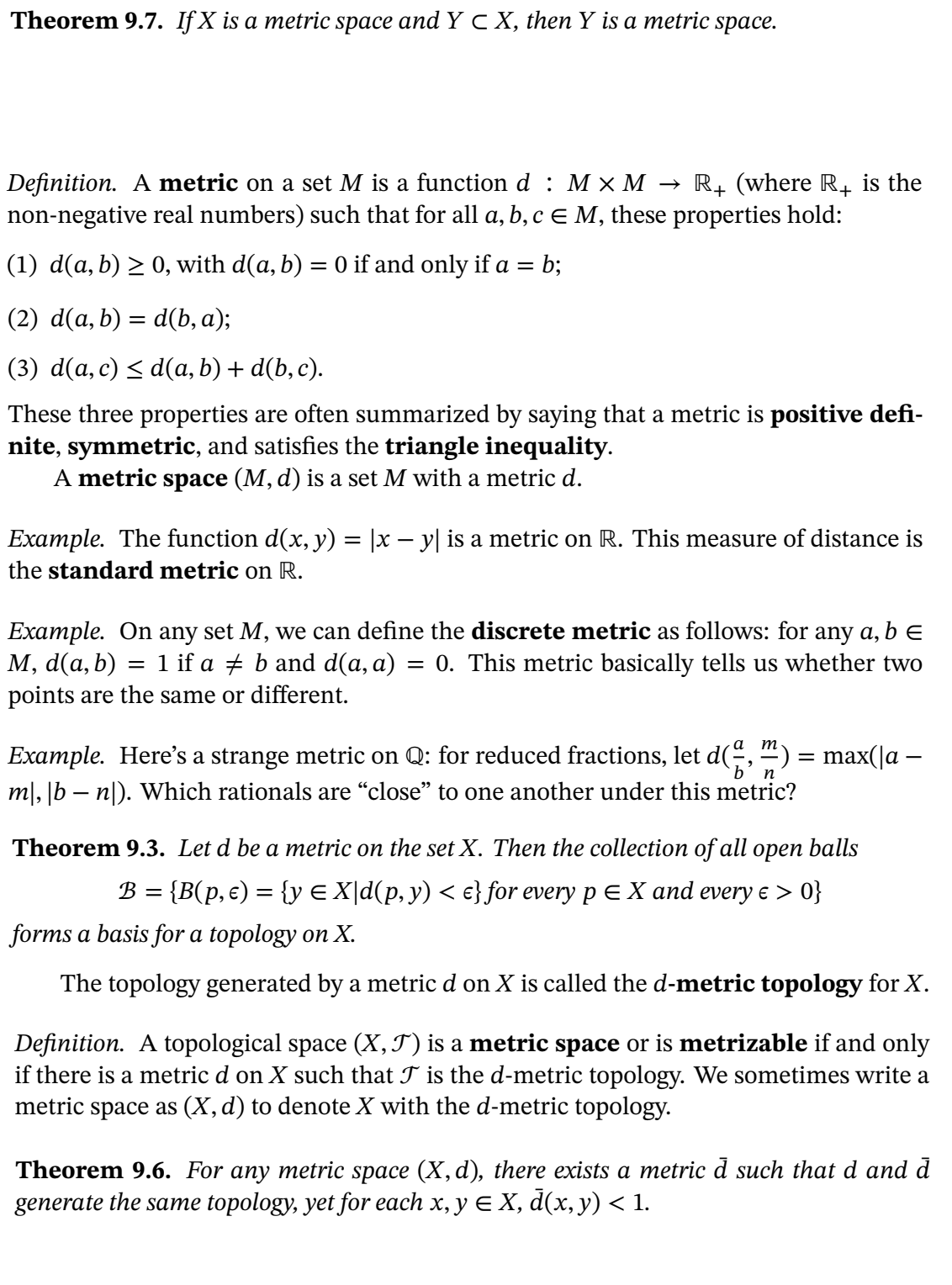 Answered If X Is A Metric Space And Y C X Then Bartleby