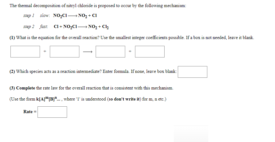 Answered The Thermal Decomposition Of Nitryl Bartleby