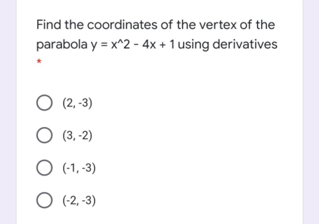 Answered Find The Coordinates Of The Vertex Of Bartleby