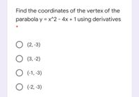 Answered Find The Coordinates Of The Vertex Of Bartleby