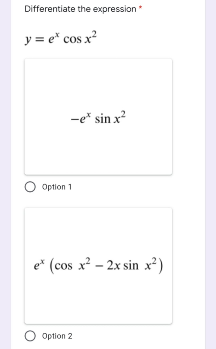 Answered Differentiate The Expression Y E Cos Bartleby