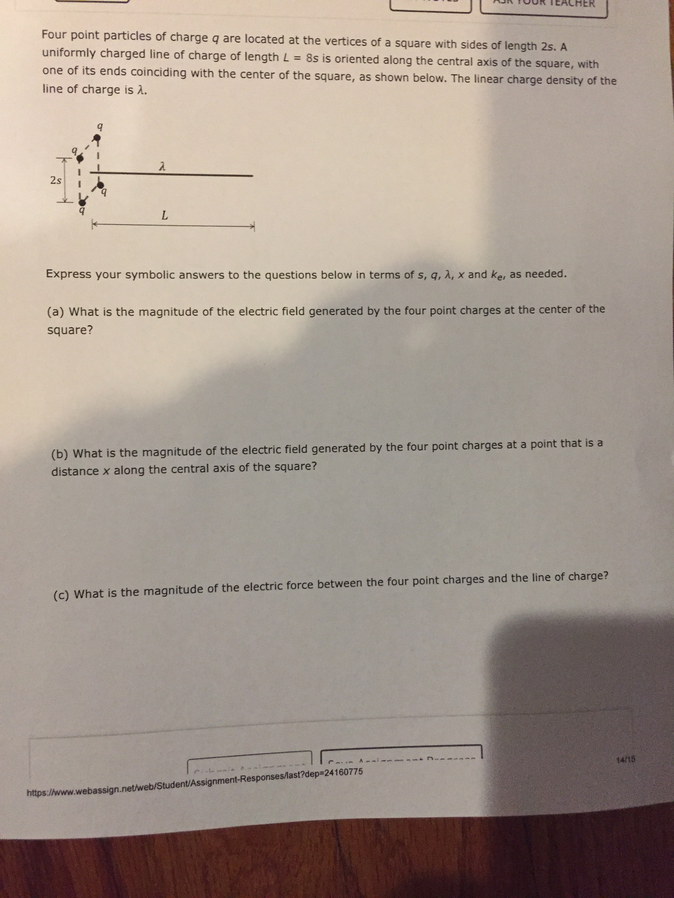 Answered Four Point Particles Of Charge Q Are Bartleby