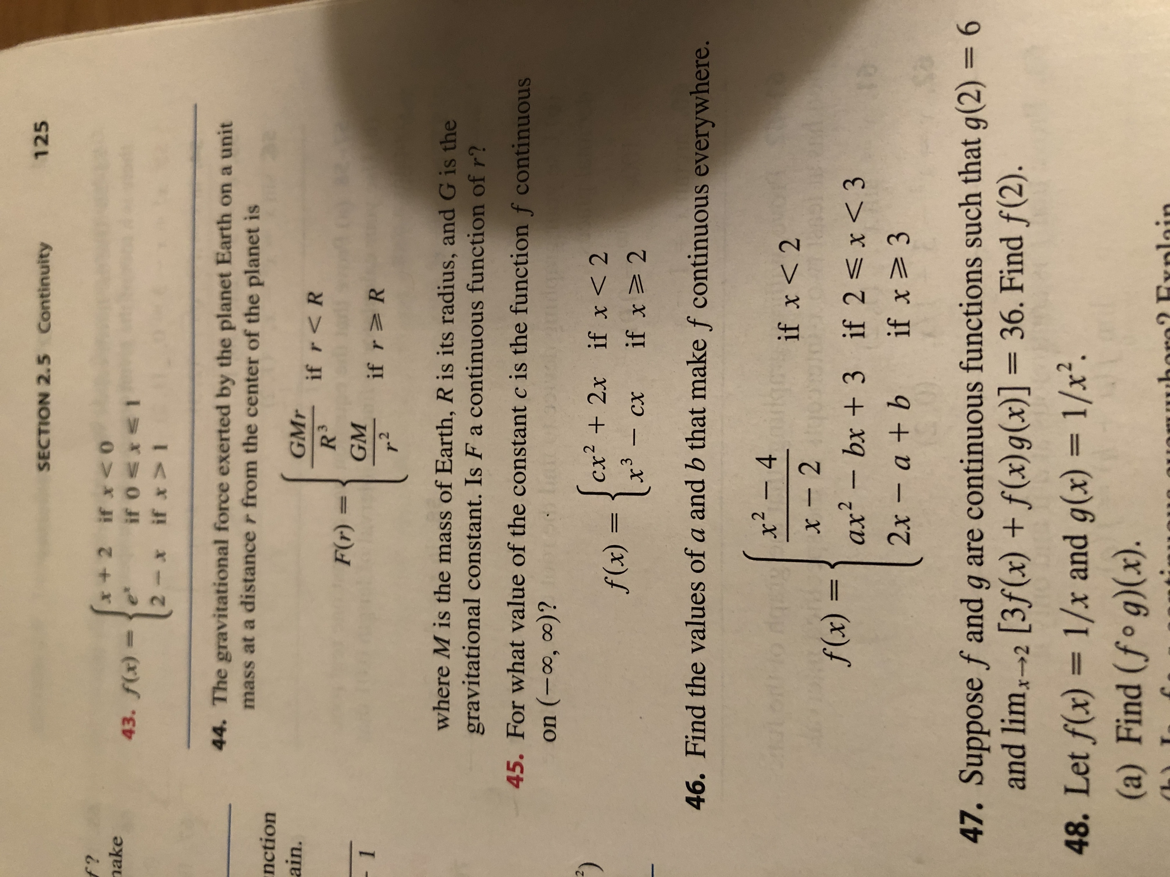 Answered Section 2 5 Continuity 125 X 2 If X Bartleby