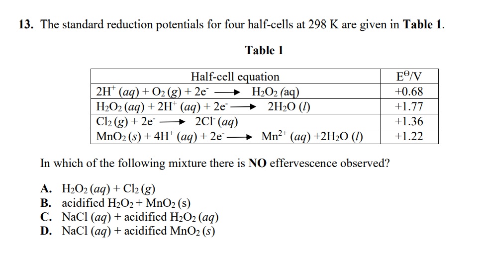 Answered 3 The Standard Reduction Potentials Bartleby