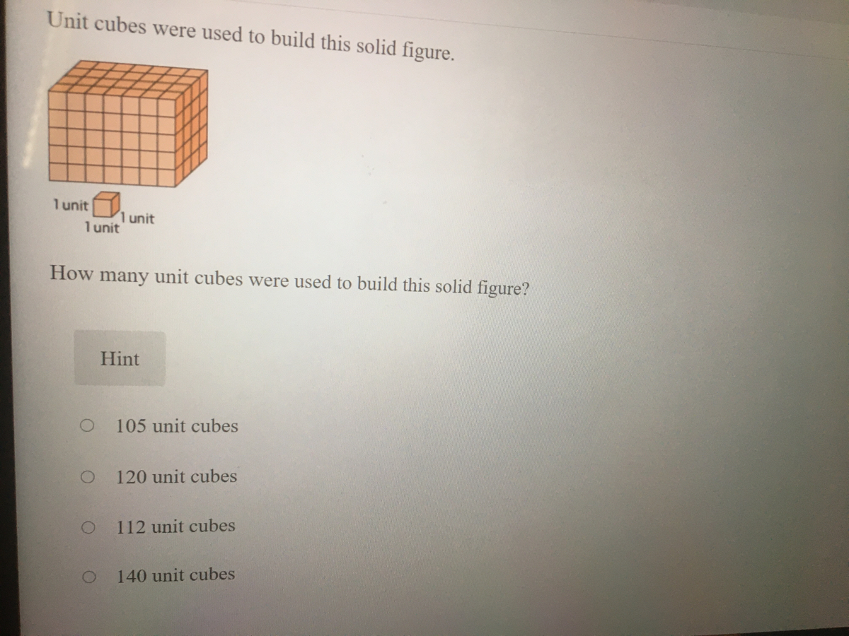 Answered Unit Cubes Were Used To Build This Bartleby 9604