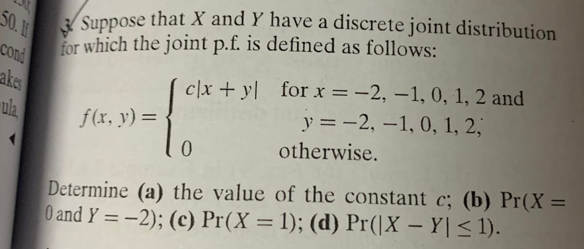 Answered Determine A The Value Of The Constant Bartleby