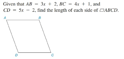 Answered: Given that AB = 3x + 2, BC = 4x + 1,… | bartleby