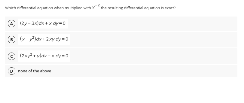 Answered Which Differential Equation When Bartleby