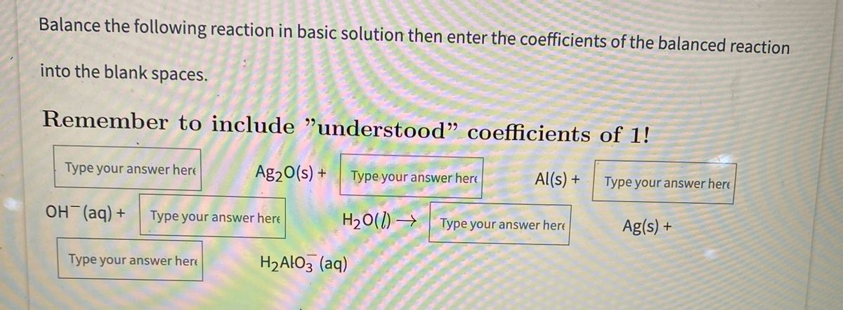 Answered Balance The Following Reaction In Basic Bartleby