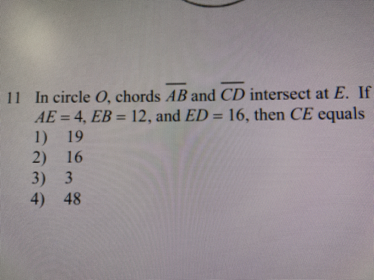 Answered 11 In Circle O Chords Ab And Cd Bartleby