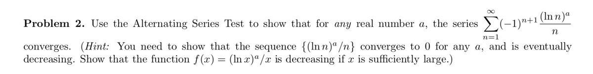 Answered In N ª Problem 2 Use The Alternating Bartleby