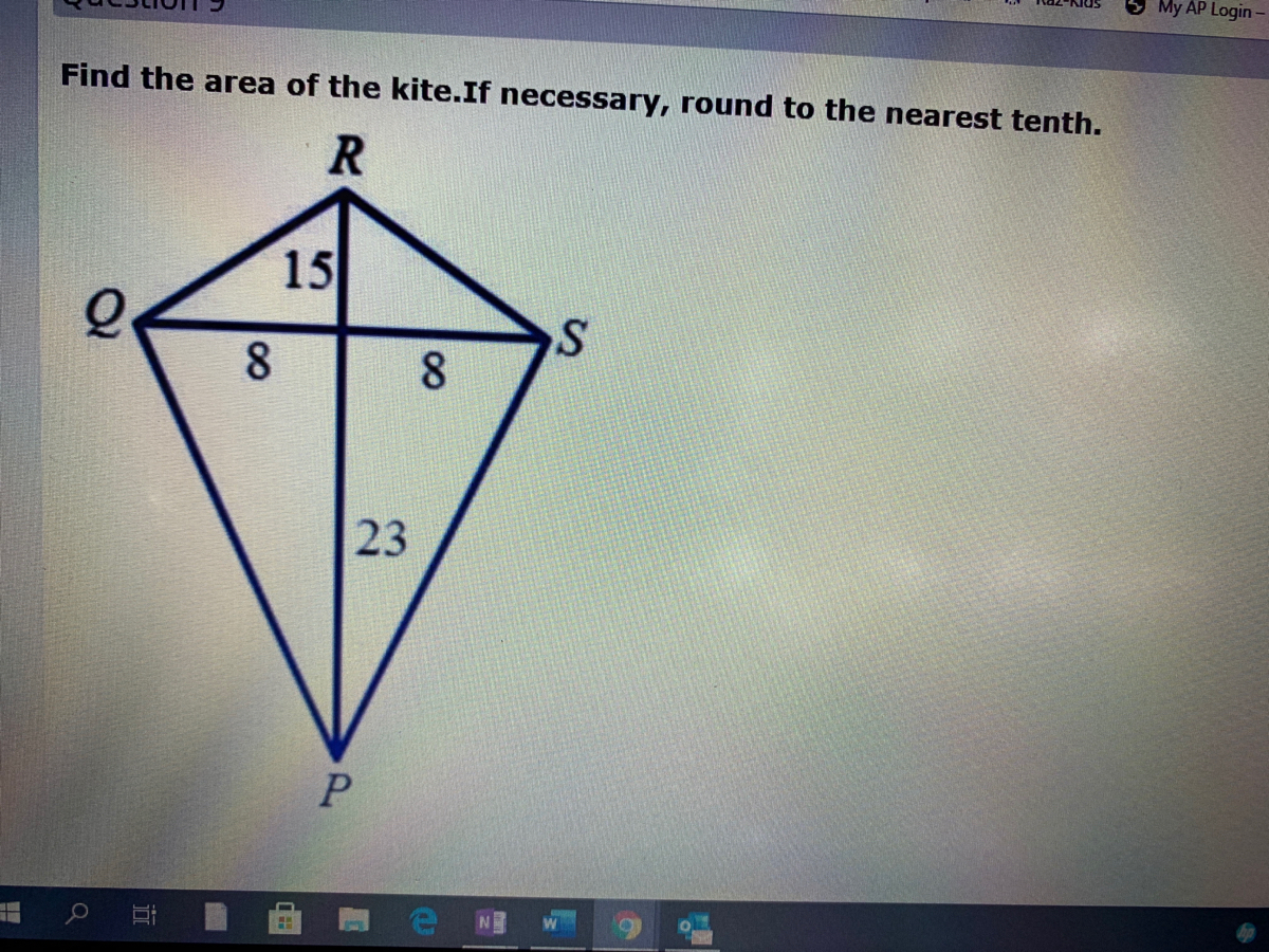 formulas for area of a kite