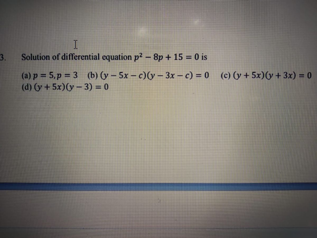 Answered Solution Of Differential Equation P2 Bartleby