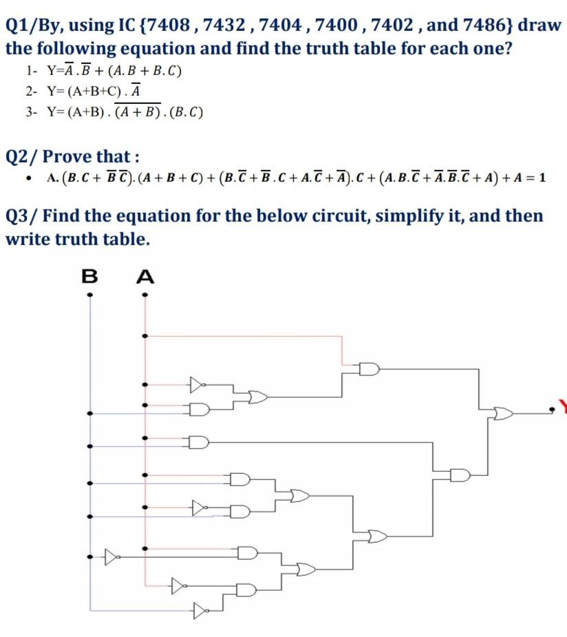 Answered Q1 By Using Ic 7408 7432 7404 7400 Bartleby