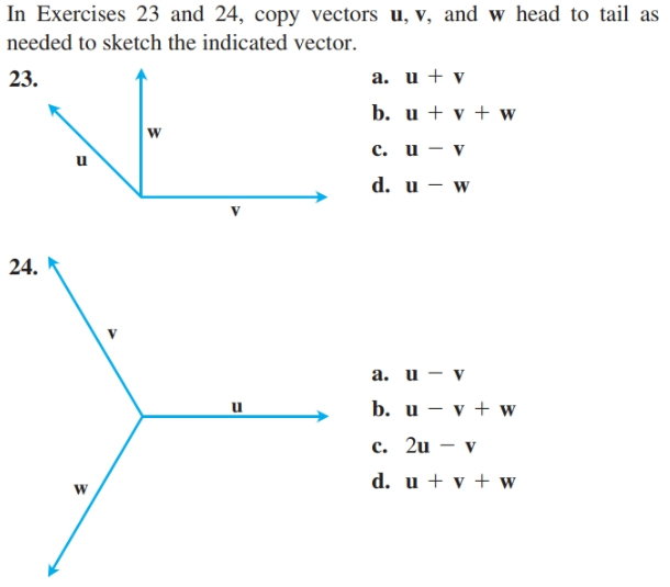 Answered In Exercises 23 And 24 Copy Vectors U Bartleby