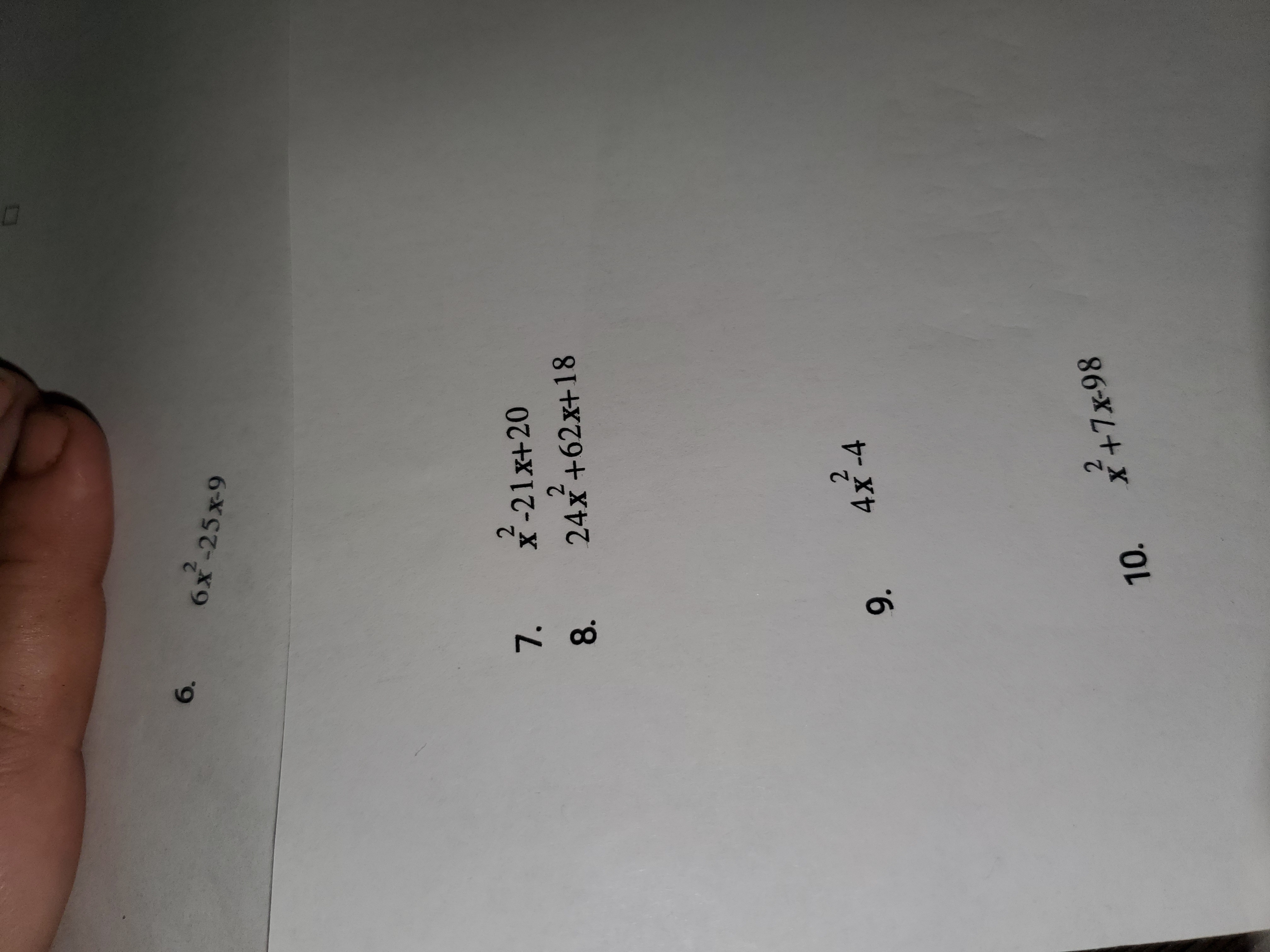 Answered: t2 X2 x-17x+42 2 16x+46x-35 4. 2.… | bartleby