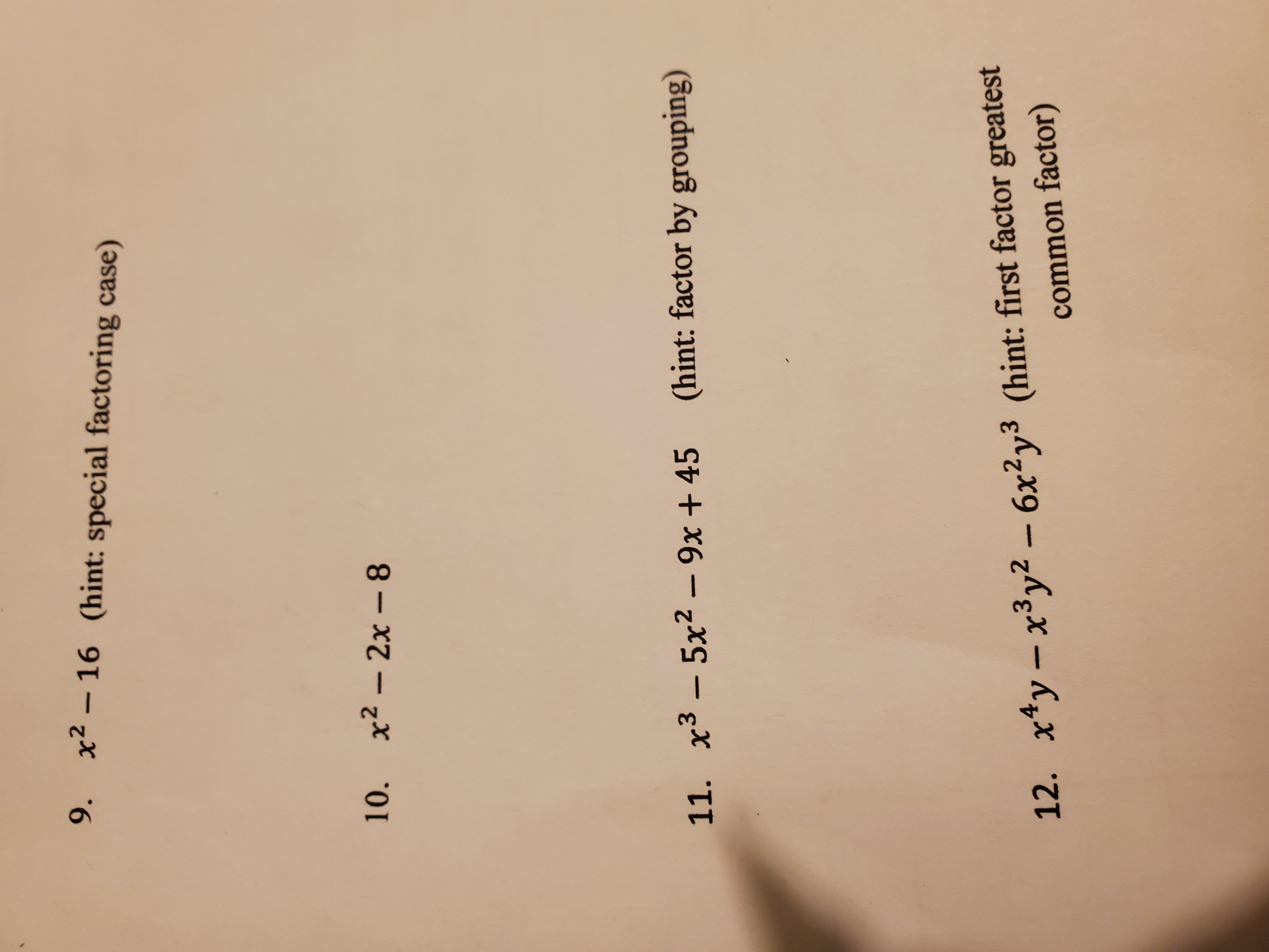 Answered 9 X2 16 Hint Special Factoring Bartleby