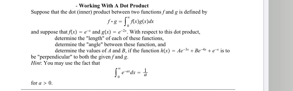 Answered Working With A Dot Product Suppose That Bartleby