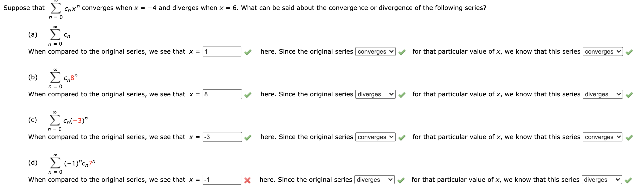 Answered Suppose That Cnx Converges When X Bartleby