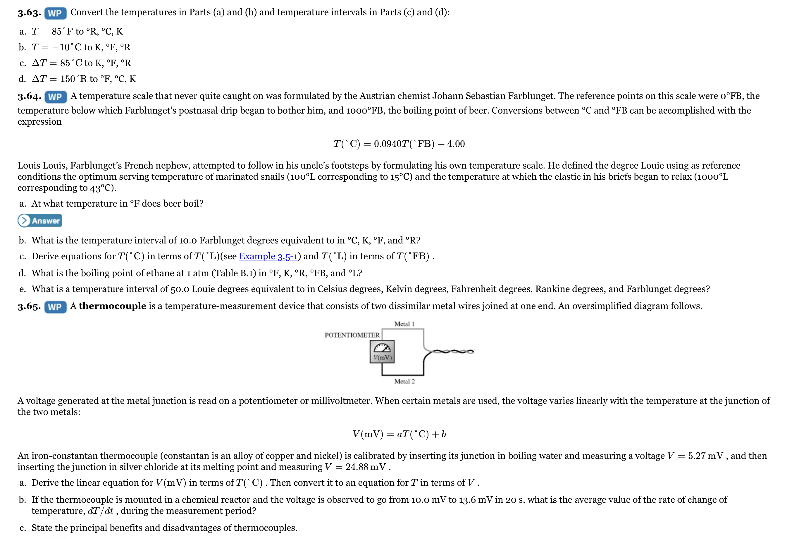 Answered 3 63 Wp Convert The Temperatures In Bartleby