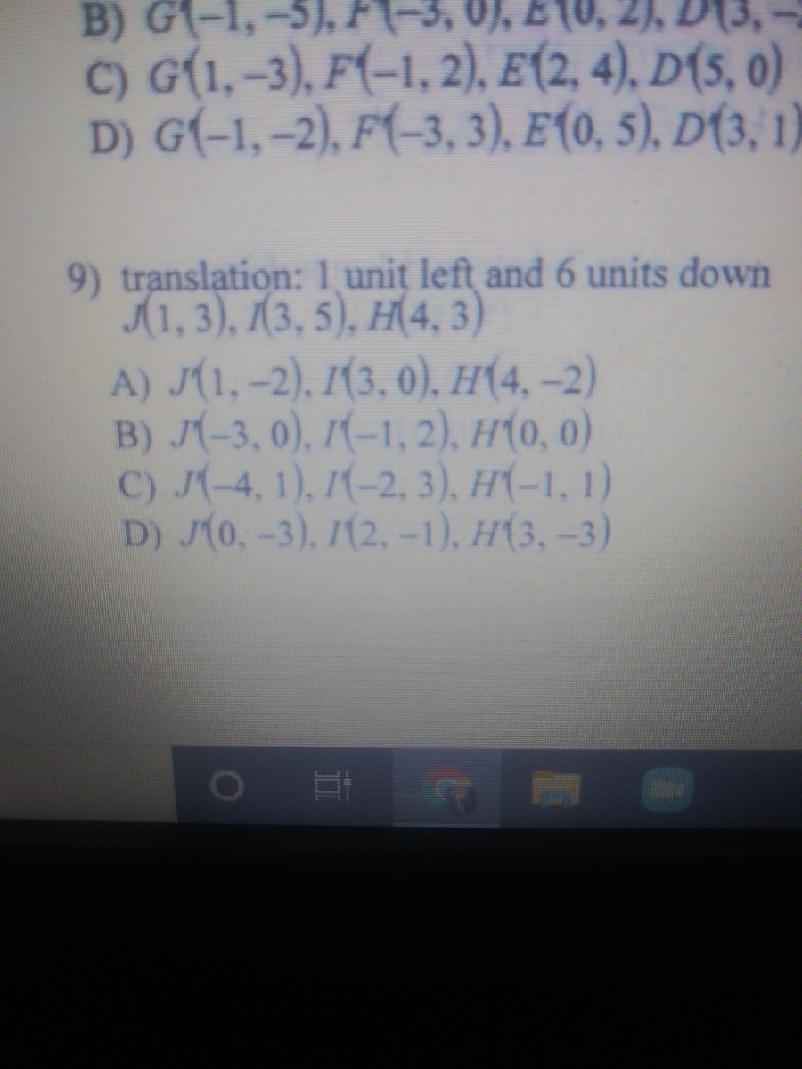 Answered 9 Translation 1 Unit Left And 6 Units Bartleby