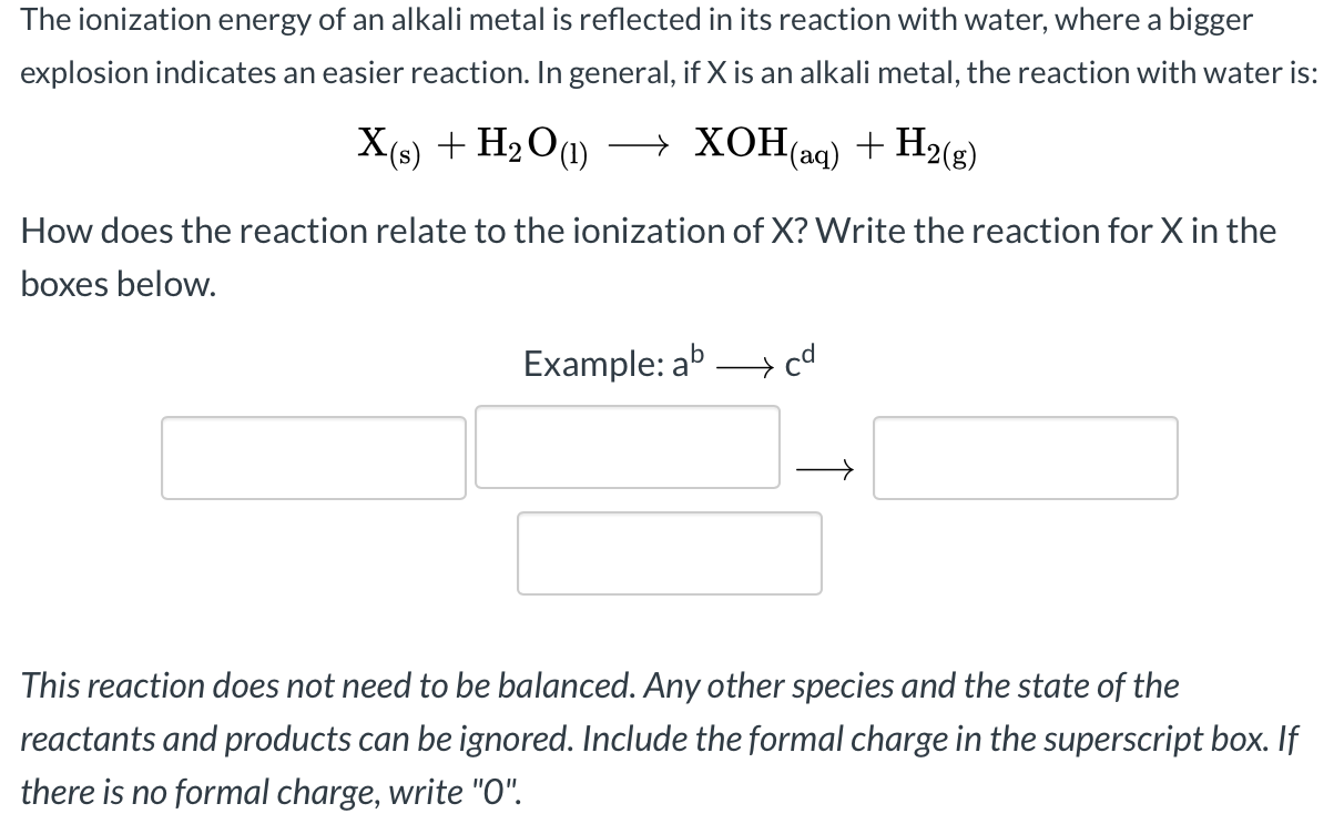 Answered The Ionization Energy Of An Alkali Bartleby