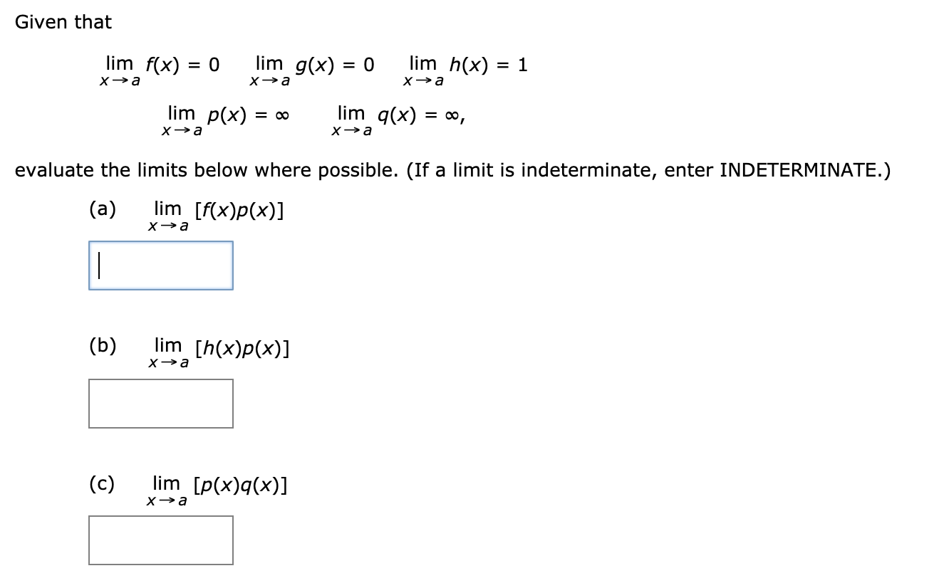 Answered Given That Lim F X Lim G X 0 Lim Bartleby