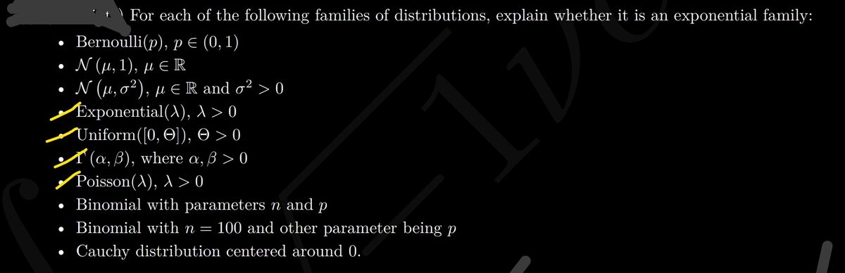 Answered For Each Of The Following Families Of Bartleby