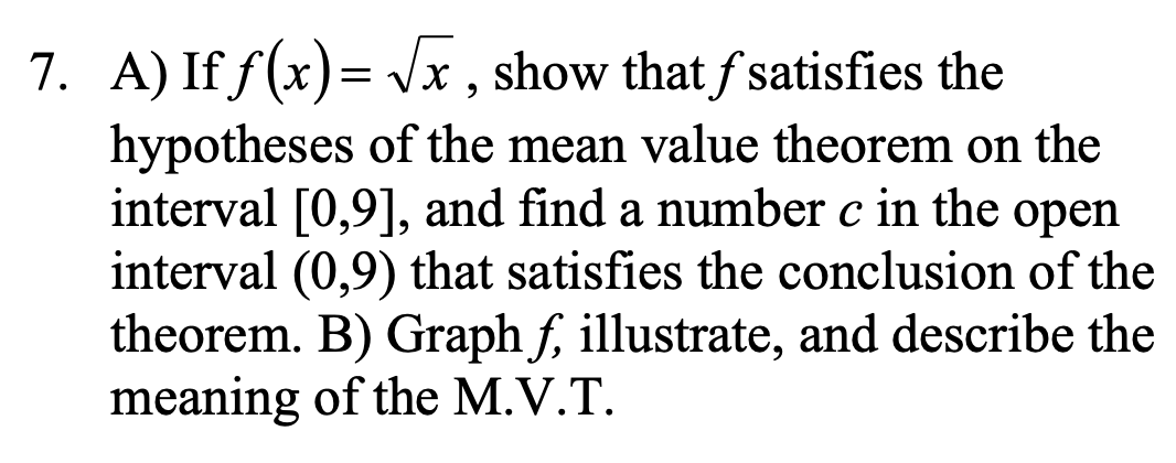 Answered A If F X Vx Show That F Satisfies Bartleby