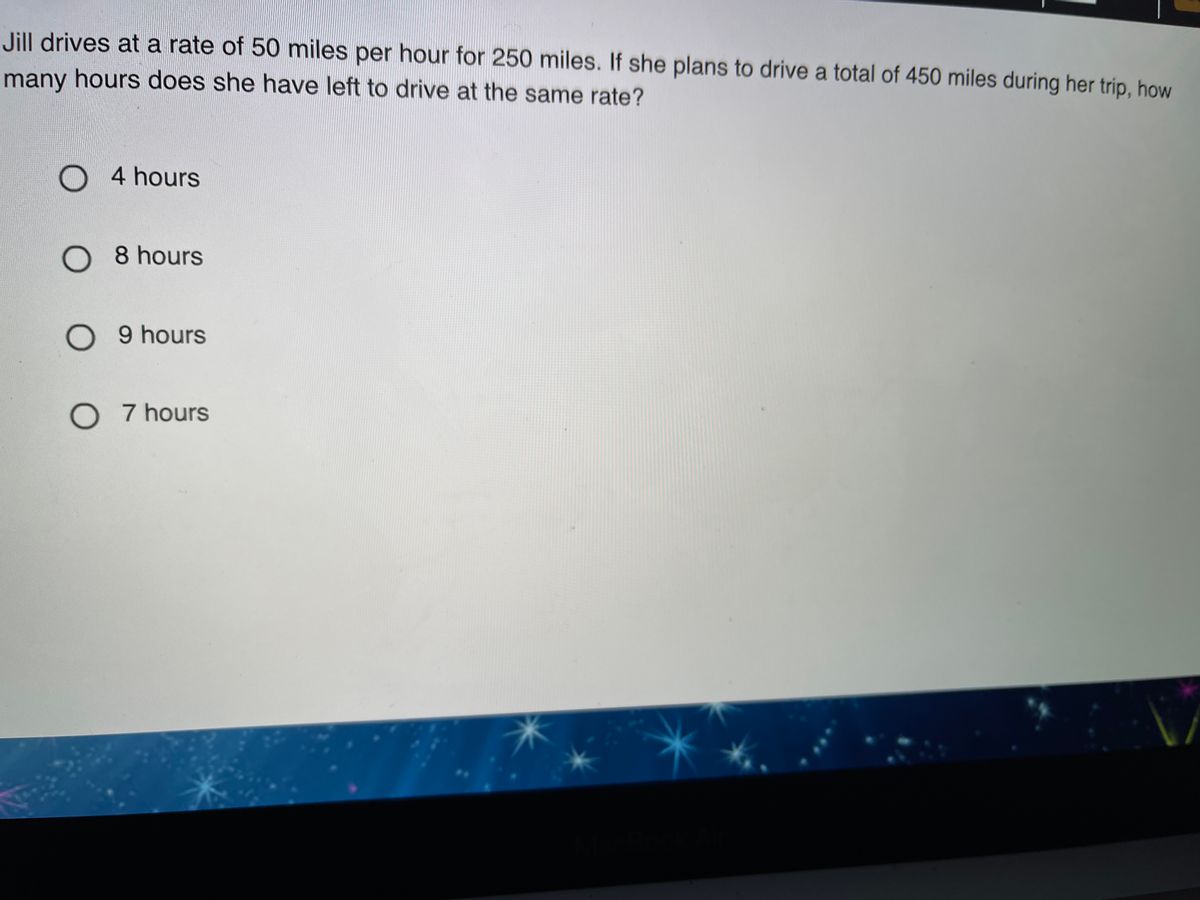 Answered Jill Drives At A Rate Of 50 Miles Per Bartleby