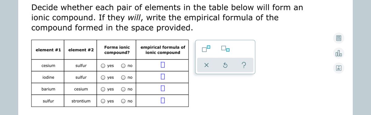 Answered Decide Whether Each Pair Of Elements In Bartleby