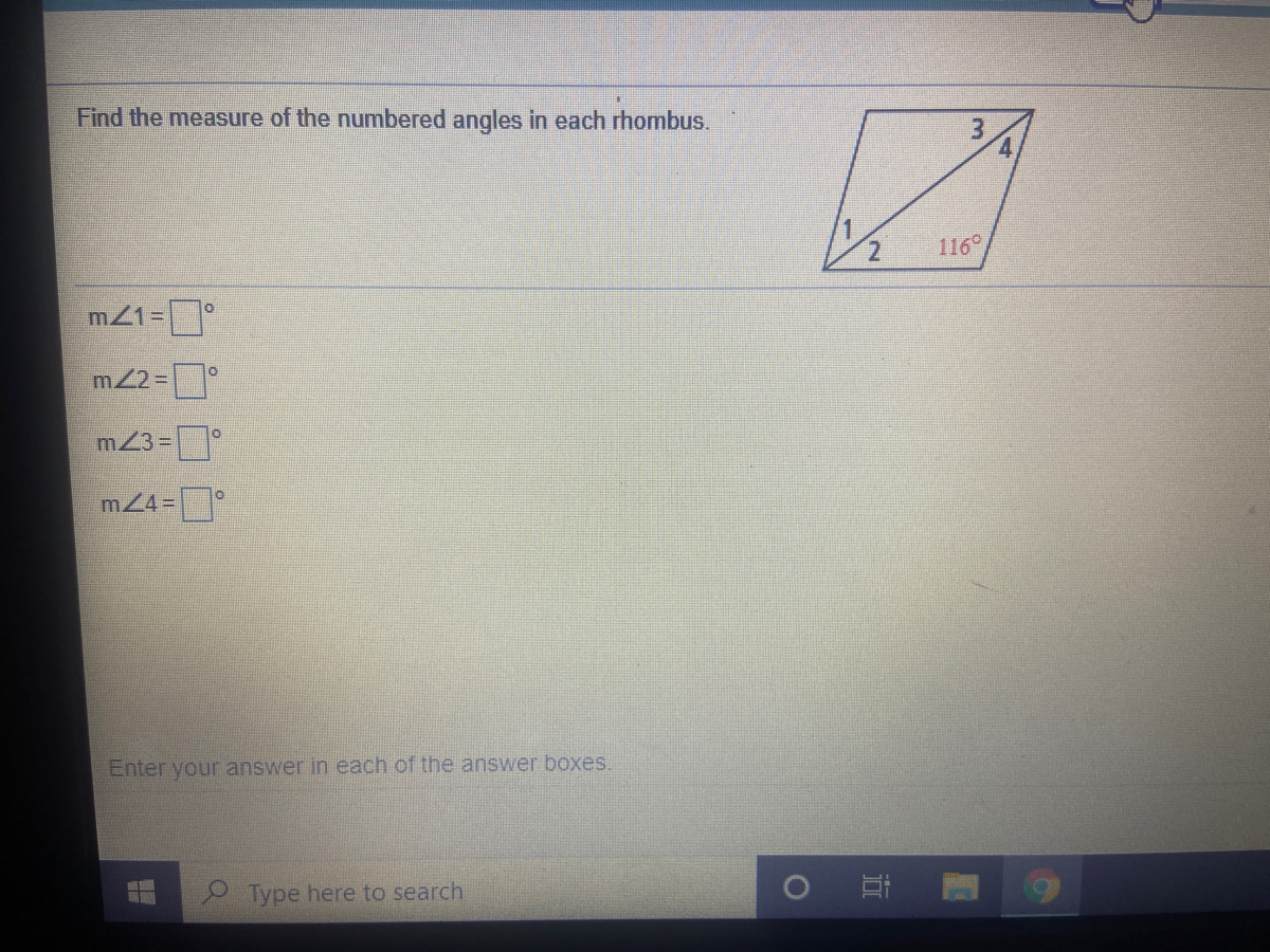 Answered: Find The Measure Of The Numbered Angles… | Bartleby