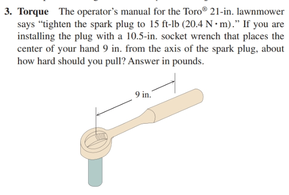 Answered 3 Torque The Operator S Manual For The Bartleby