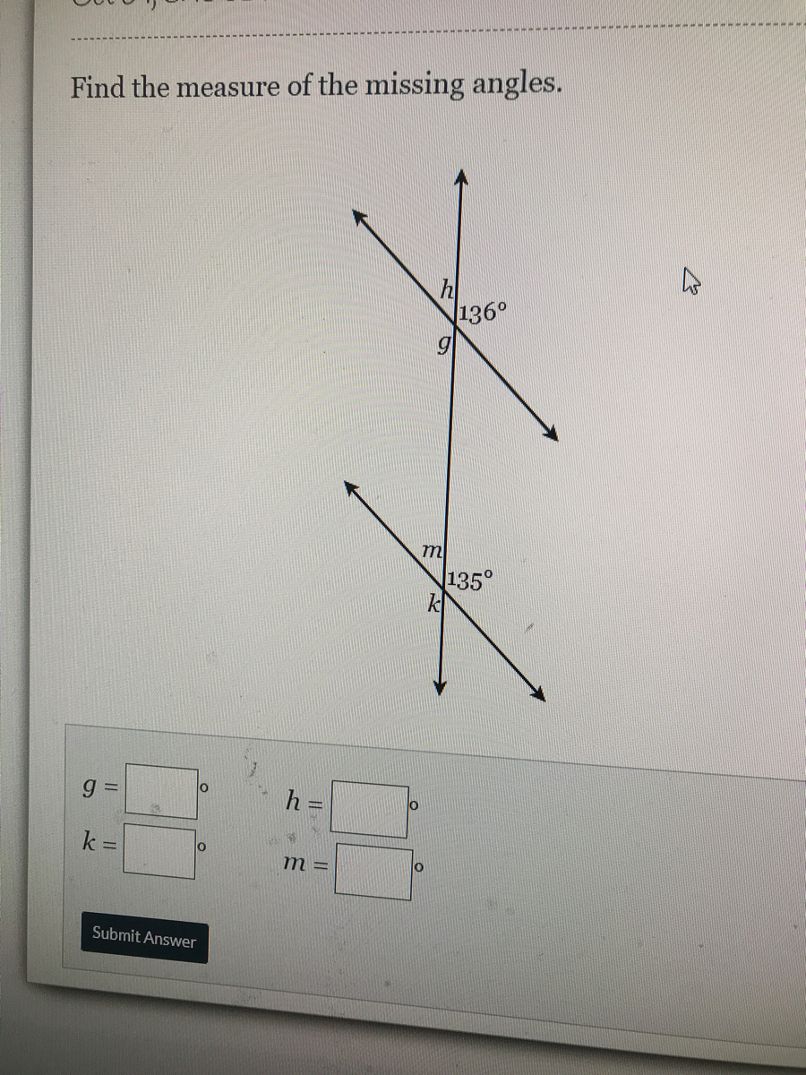 Answered: Find the measure of the missing angles.… | bartleby