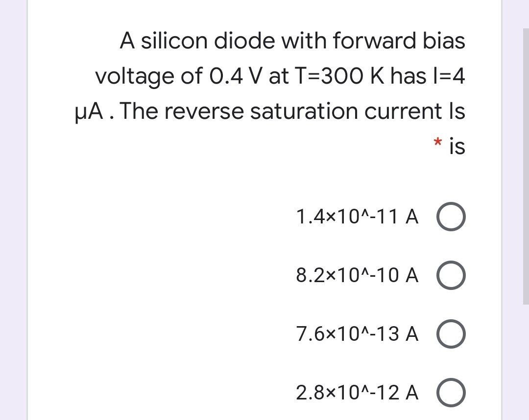 forward bias silicon diode experiment