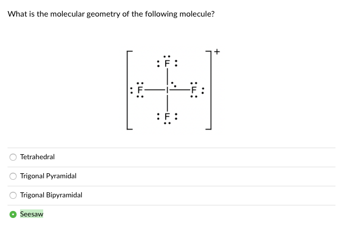 seesaw molecular geometry example