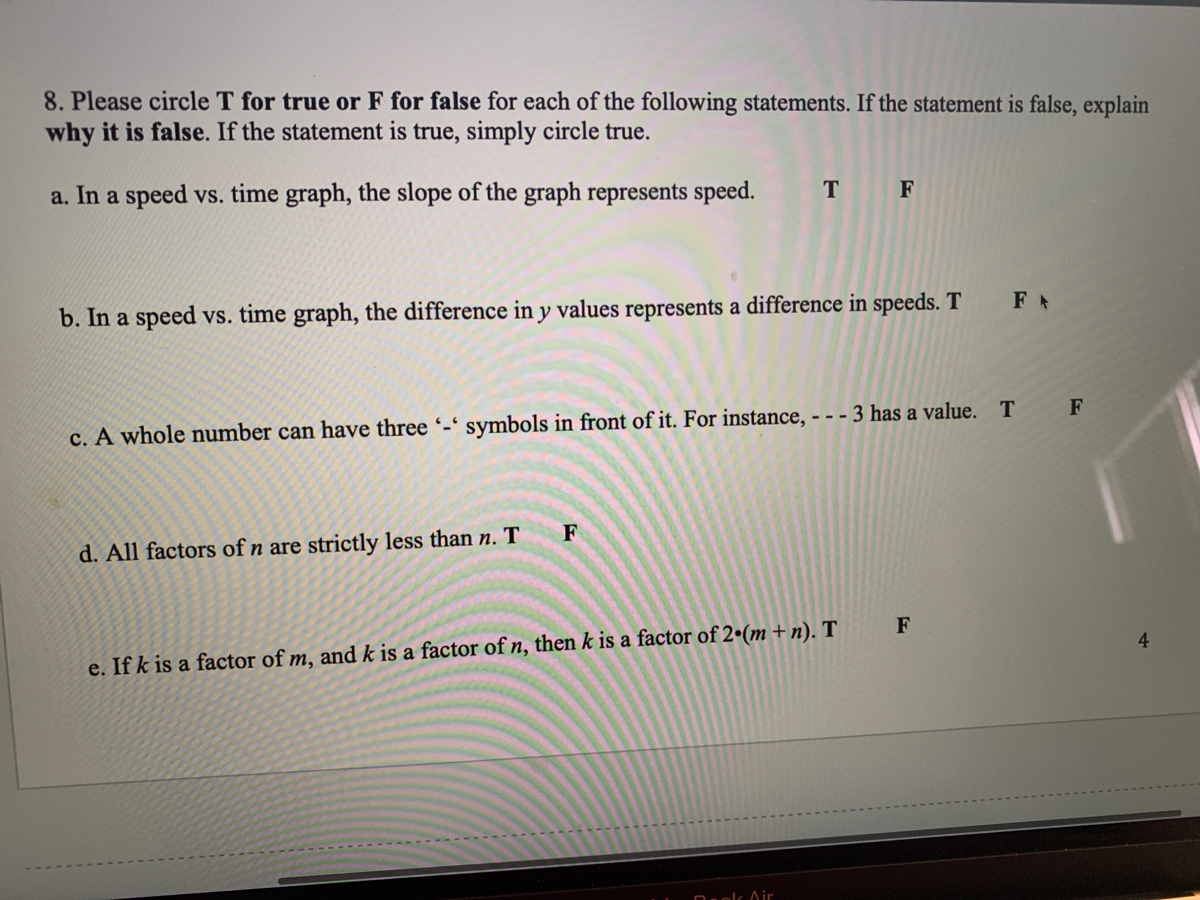 Answered 8 Please Circle T For True Or F For Bartleby