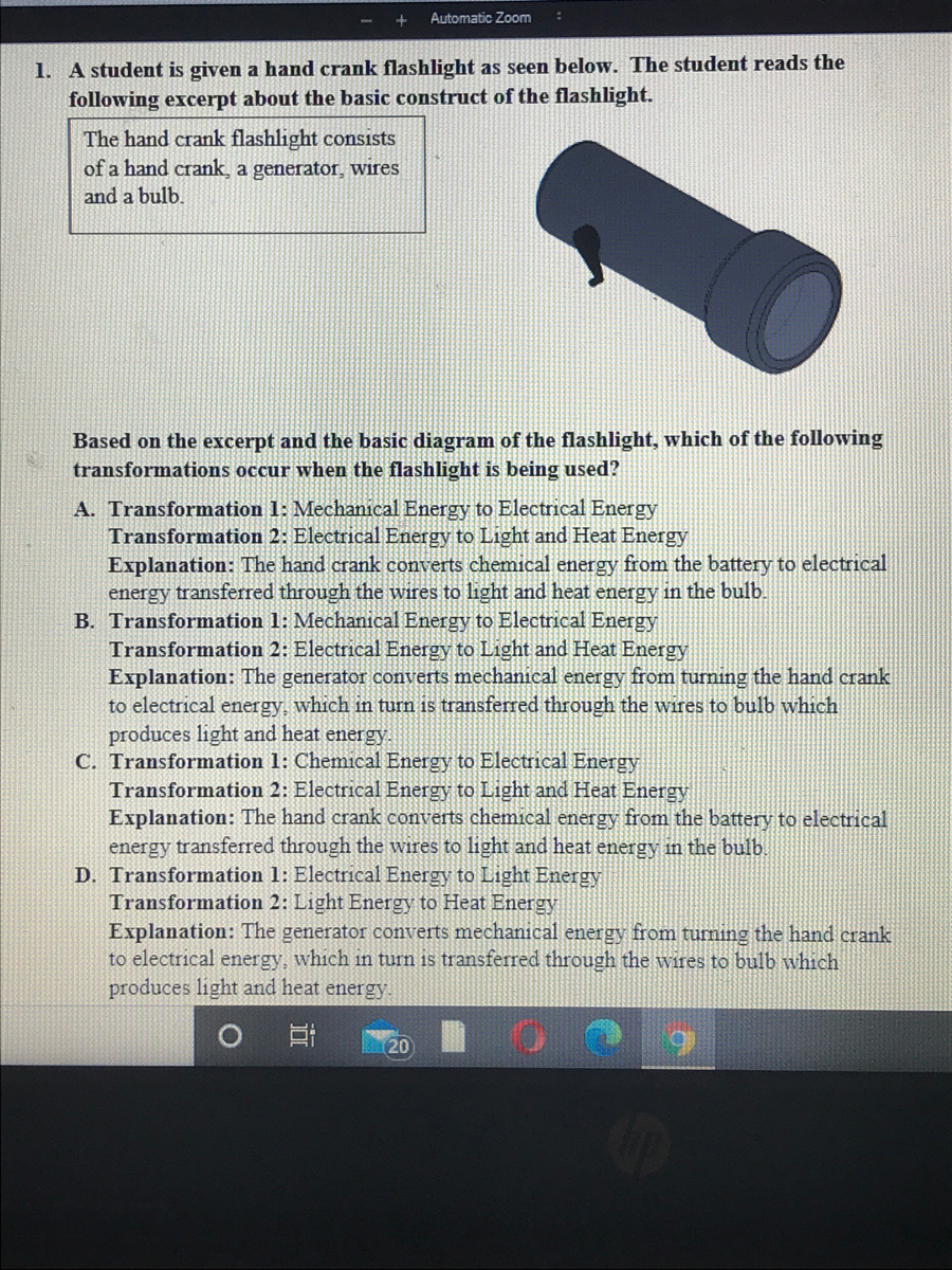 Answered 1. A student is given a hand crank… bartleby