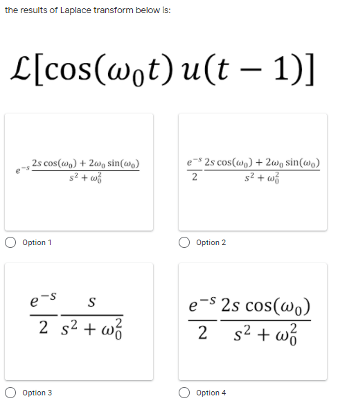 Answered The Results Of Laplace Transform Below Bartleby