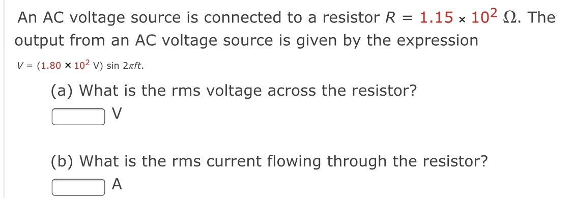 Answered An Ac Voltage Source Is Connected To A Bartleby