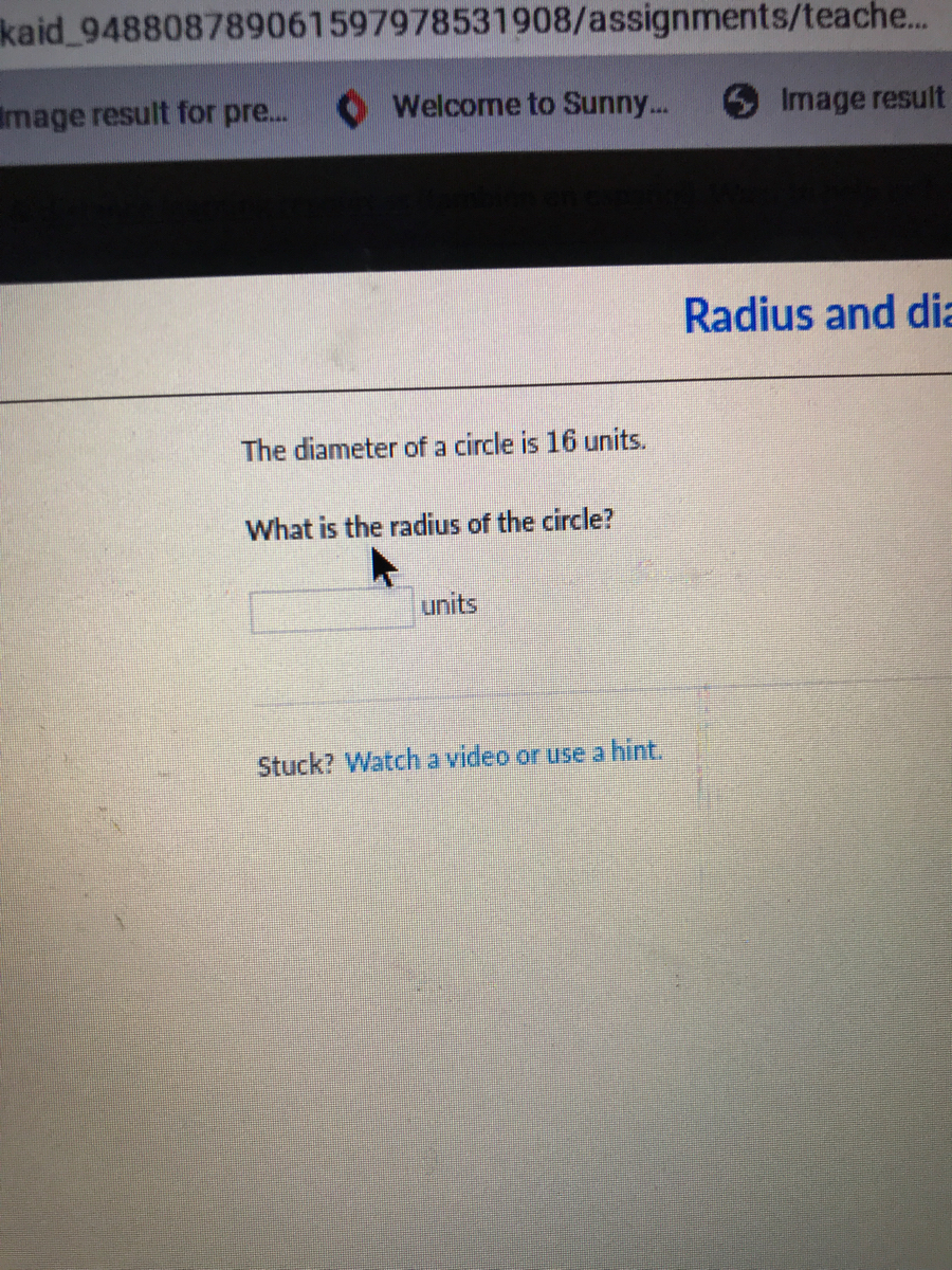 find the area of a circle with a diameter of 16 units