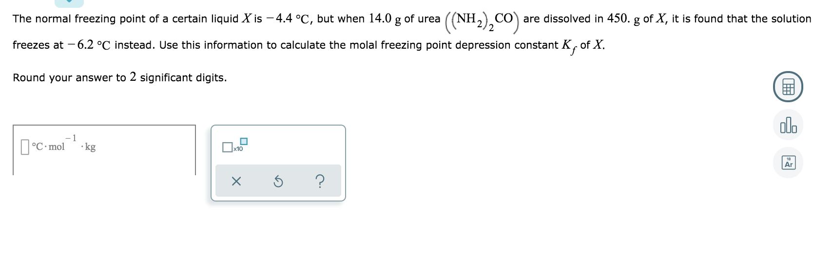 Answered Nh Co The Normal Freezing Point Of Bartleby
