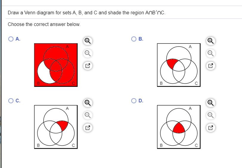 Answered: Draw A Venn Diagram For Sets A, B, And… | Bartleby