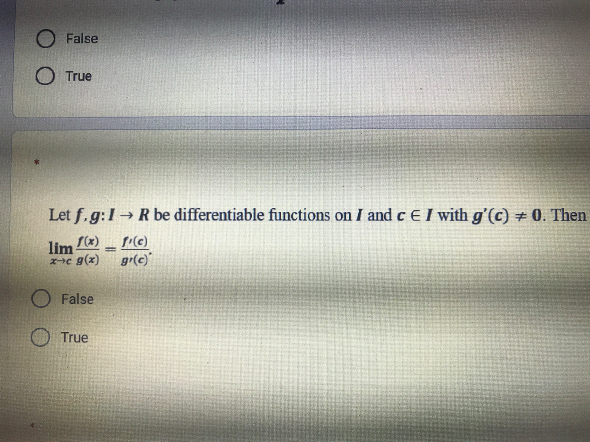 Answered Let F G I R Be Differentiable Bartleby